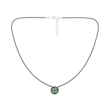 Collar Diamantes 1 Redondo Negro Corto Aqua